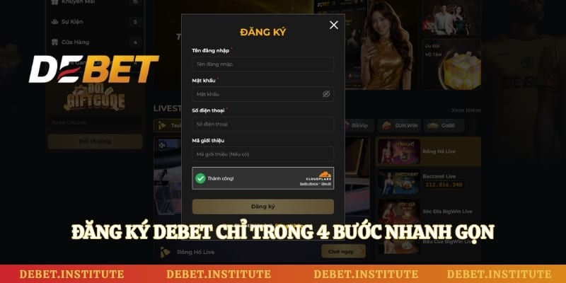 Đăng ký Debet chỉ trong 4 bước nhanh gọn