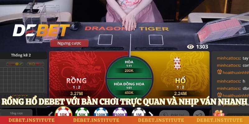 Rồng hổ Debet với bàn chơi trực quan và nhịp ván nhanh
