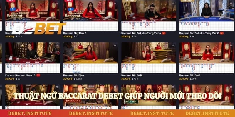 Thuật ngữ Baccarat Debet giúp người mới theo dõi bàn chơi dễ dàng