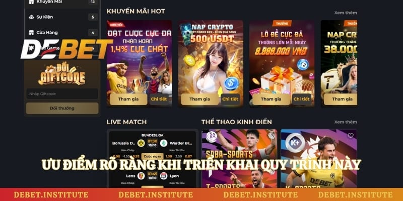 Ưu điểm rõ ràng khi triển khai quy trình này
